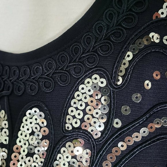 Michelle Lynn Black Sequin Front Dress - Picture 4 of 10